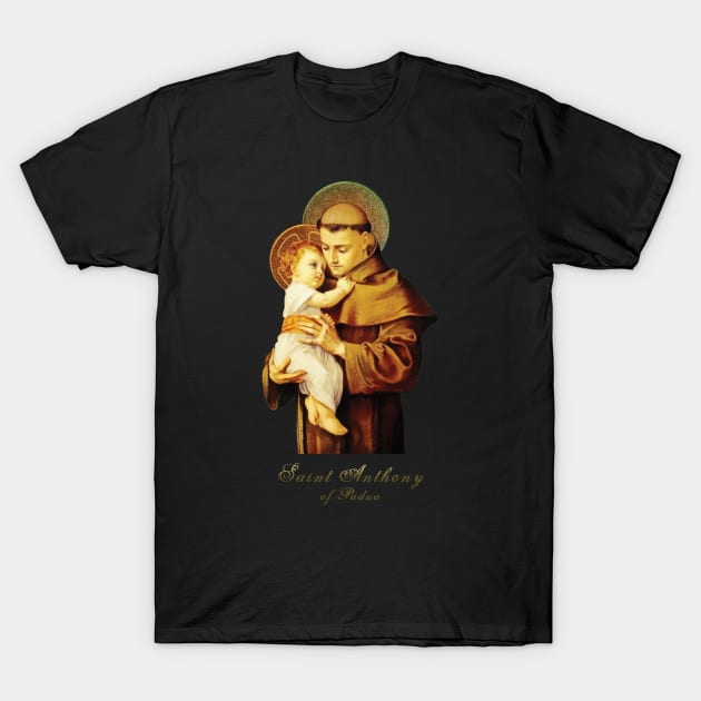 Saint Anthony of Padua T-Shirt by Beltschazar